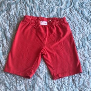 Girls salmon Hanna Anderson bike shorts 7